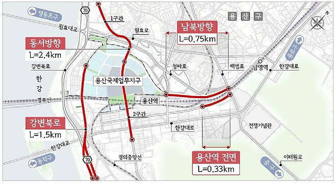 용산국제업무지구 교통 계획(SH공사 제공).