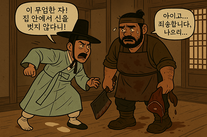 한국에서 엄청난 모욕인 선전포고급 행동