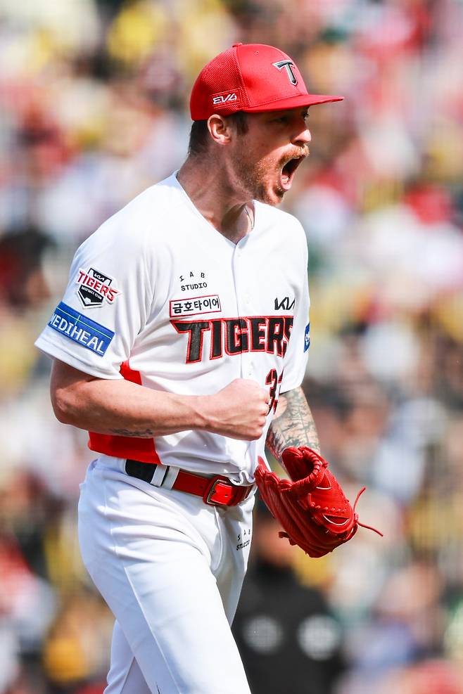 올 시즌 KIA 마운드의 활력소로 떠오른 외국인 투수 아담 올러. KIA 제공