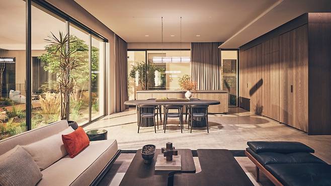 자이갤러리 주거 체험관 거실 모습