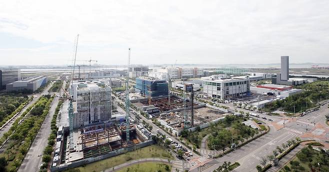 인천 송도국제도시 바이오 단지 공사 현장. 사진=인천경제자유구역청