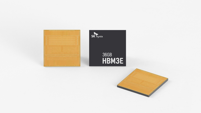 SK하이닉스의 HBM3E. 사진제공=SK하이닉스