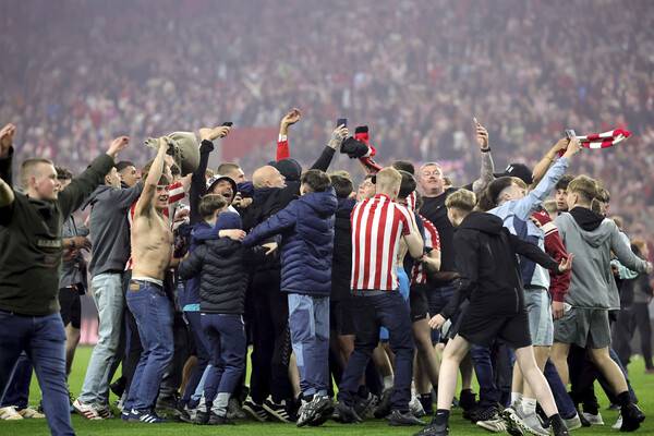 ▲ 선덜랜드가 잉글랜드 프리미어십 승격 플레이오프 준결승 2차전에서 코번트리와 극적인 1-1 무승부를 거두며 1, 2차전 합계 3-2로 결승에 올랐다. ⓒ연합뉴스/AP