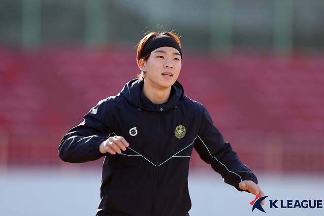 김포FC 공격수 제갈재민. /사진=한국프로축구연맹 제공