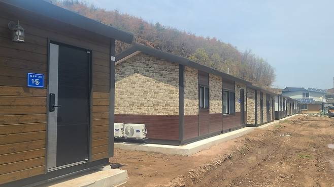 이재민 임시주택 [경북도 제공. 재판매 및 DB 금지]