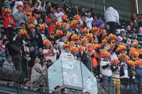 이정후 팬클럽 후리건스. 사진[AP=연합뉴스]