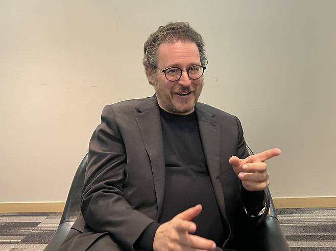 벤 넬슨 미네르바대학 설립자가 강남 코엑스에서 매일경제와 만나 인터뷰하고 있다. [권한울 기자]