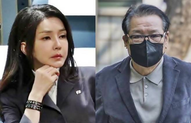 김건희 여사와 건진법사 [사진출처=연합뉴스, 편집]