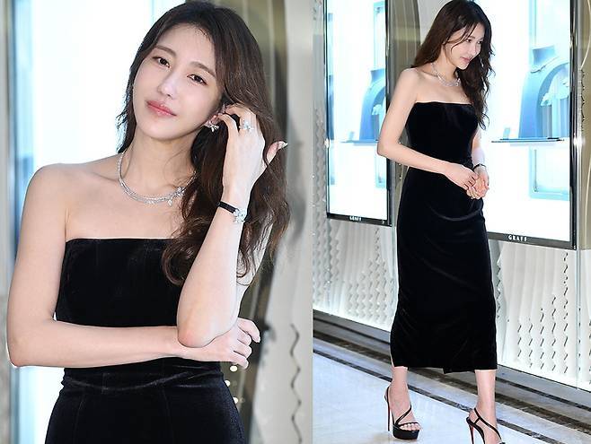 이지아가 절제된 우아미로 현장을 압도했다. 사진=천정환 기자