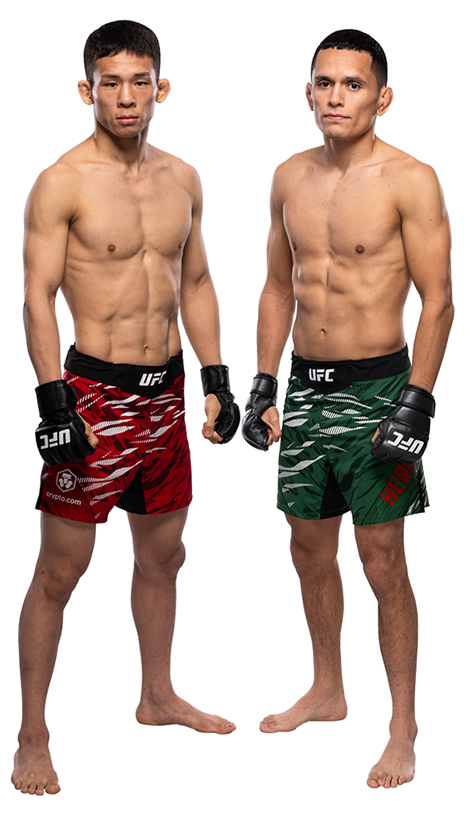 Road to UFC 시즌1 플라이급 토너먼트 우승자 박현성, 제1회 국제종합격투기연맹 세계선수권대회 플라이급 금메달리스트 카를로스 에르난데스. 사진=TKO