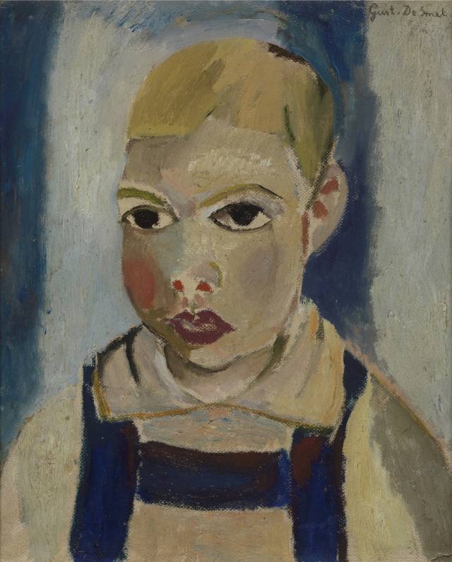 ▲Child's head (1916), Gustave De Smet (Dutch, 1877 – 1943)