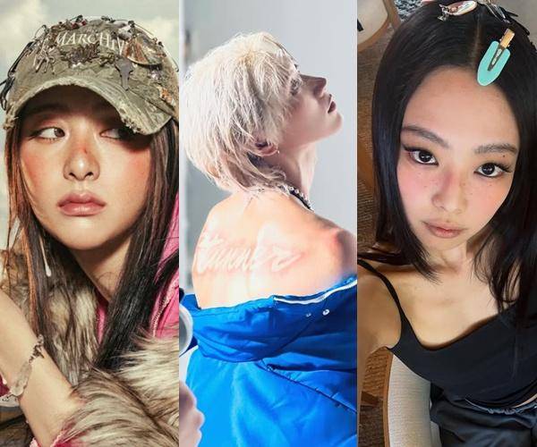 허윤진 텐 제니가 선번 메이크업으로 개성을 뽐냈다. 허윤진 텐 제니 SNS