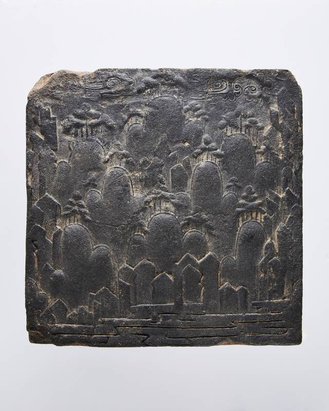 보물 백제 산수풍경무늬 벽돌. 국립중앙박물관 제공