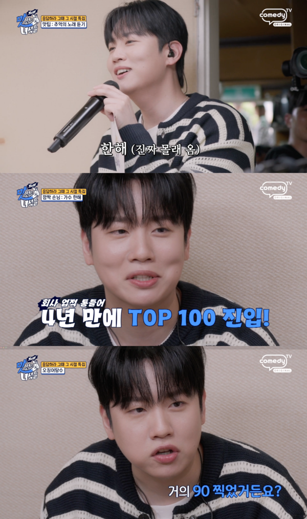▲ 지난 16일 방송된 '더 맛있는 녀석들'에 출연한 한해. 제공|코미디TV
