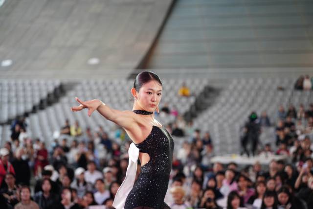 ‘월드 스트리트 1:1 배틀’(개인) 프리스타일에서 1등을 한 '마리드' 김혜인 경연 모습. 청년문화진흥협회 제공