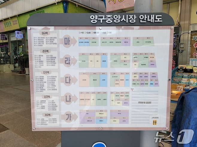 양구중앙시장 상세 주소 안내도.(양구군 제공. 재판매 및 DB금지)/뉴스1