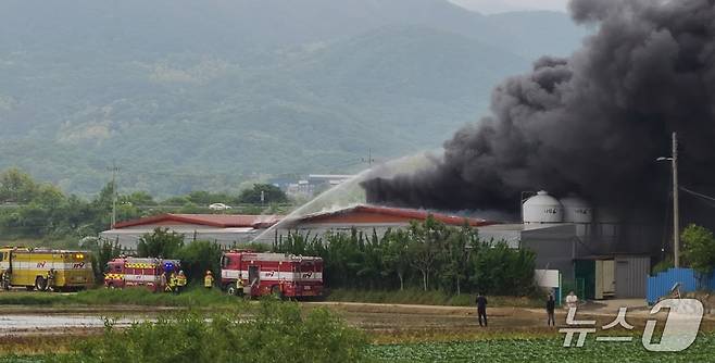 천안시 풍세면 돈사 화재. (독자 제공. 재판매 및 DB금지)