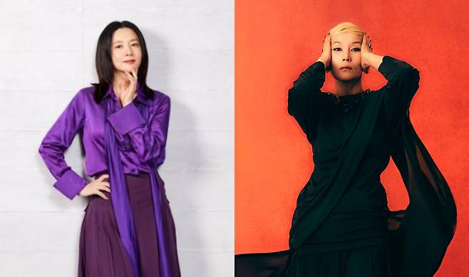 '헤다 가블러' 를 연기하는 두 배우 이영애, 이혜영(왼쪽부터).사진제공=LG아트센터, 국립극단