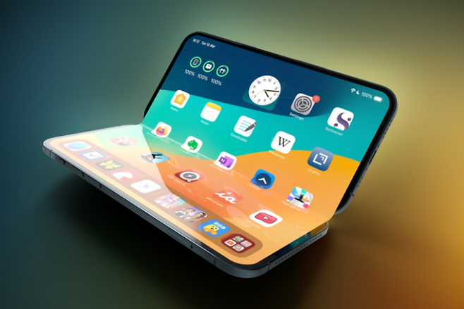 폴더블 아이폰 렌더링. 사진=맥루머스