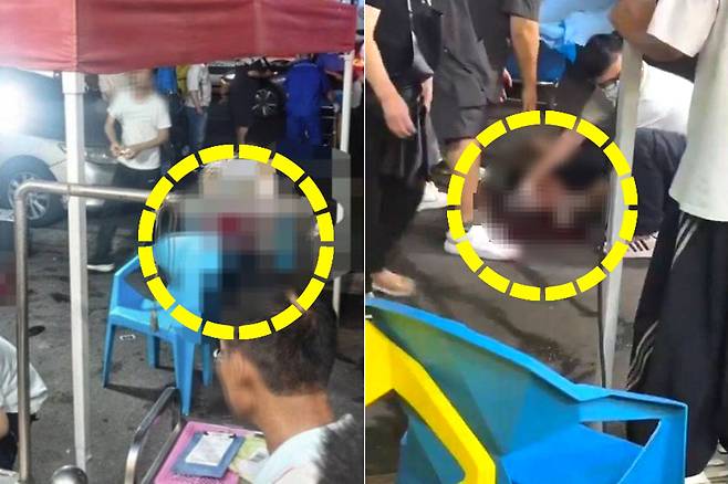 18일(현지시간) 밤 9시 37분쯤 중국 후베이성 우한시 차오커우구의 야시장에서 총격사건이 발생했다. 사진 홍콩 성도일보 캡처