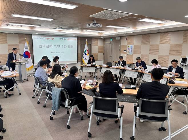 경남형 인구정책 전담팀 회의. 경남도청 제공