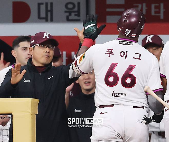 ▲ 홍원기 감독 푸이그(왼쪽부터) ⓒ 곽혜미 기자