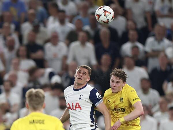 ▲ 크리스티안 로메로와 미키 판 더 펜 모두 토트넘 홋스퍼의 유로파리그 우승에 중요한 열쇠로 꼽힌다. ⓒ연합뉴스/EPA/AFP