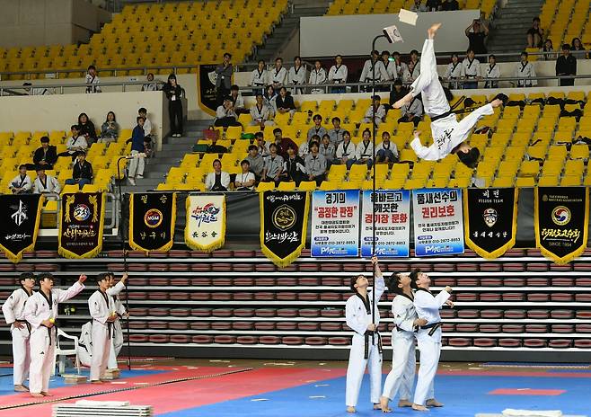 백석대 태권도시범단의 시범 모습 [백석대 제공. 재판매 및 DB 금지]
