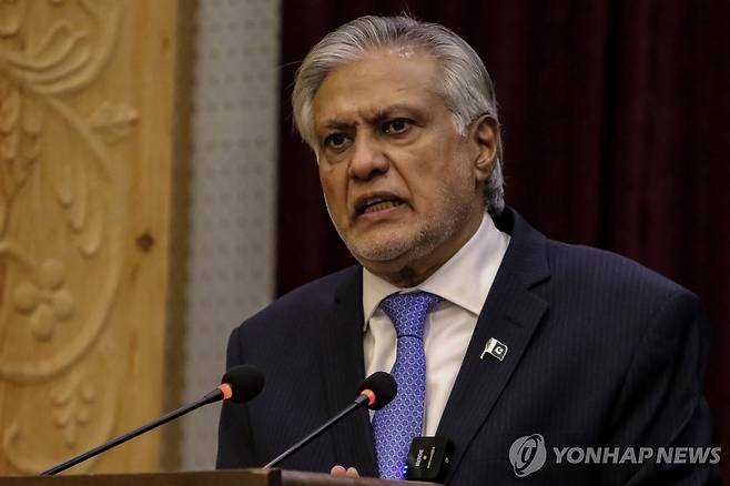 이샤크 다르 파키스탄 부총리 겸 외무장관 [EPA 연합뉴스 자료사진. 재판매 및 DB 금지]