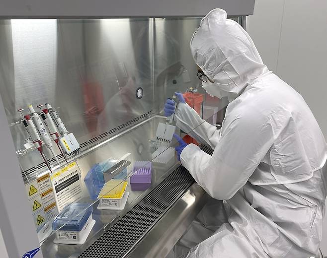 고병원성 AI 바이러스 정밀검사 [충북도 제공. 재판매 및 DB 금지]