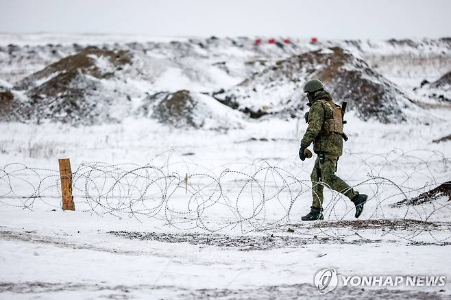 러시아군 훈련 모습 [타스 연합뉴스 자료사진. 재배포 및 DB 금지]