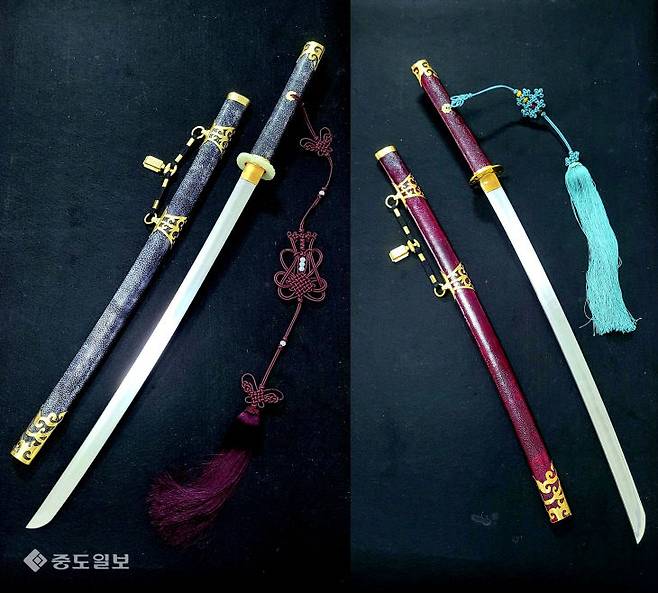 드라마 '우씨왕후'에 사용된 왕후와 왕실의 검 금상진 기자