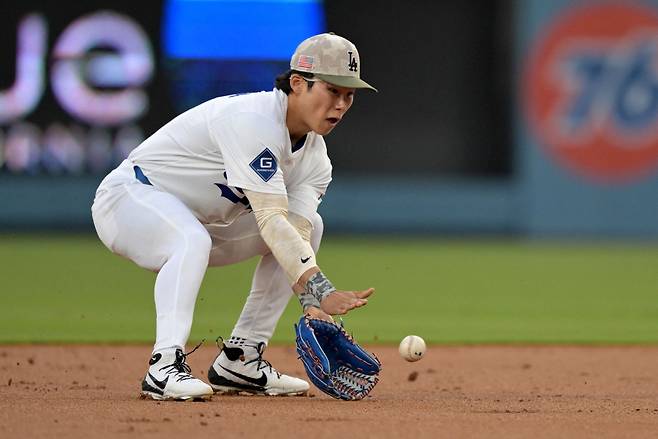 LA 다저스 김혜성은 빅리그 합류 후 2루수, 유격수, 중견수로 나서고 있다. Imagn Images연합뉴스