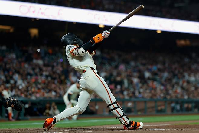 이정후가 8회말 시즌 13번째 2루타를 작렬하고 있다. Imagn Images연합뉴스