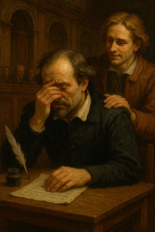 셰익스피어의 시 '달콤하고 고요한 사색의 법정으로'를 챗GPT에게 그림으로 그려달라고 했더니 내놓은 결과물./오픈AI&곽아람