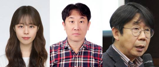 (왼쪽부터)윤채현 학생(제1저자), 박주빈 연구교수(교신저자), 천명기 교수(교신저자)   [숭실대 제공]