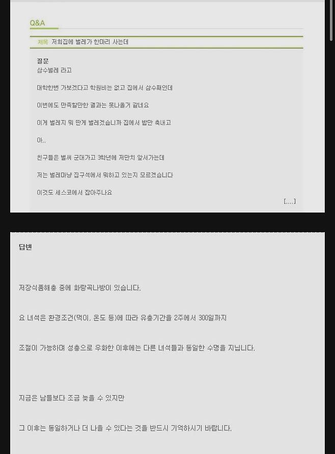 포텐 간 유한락스와 대조되는 세스코 고객센터