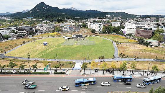 가칭 ‘이건희 기증관’ 혹은 ‘송현동 국립문화시설’이 들어설 부지. [연합뉴스]