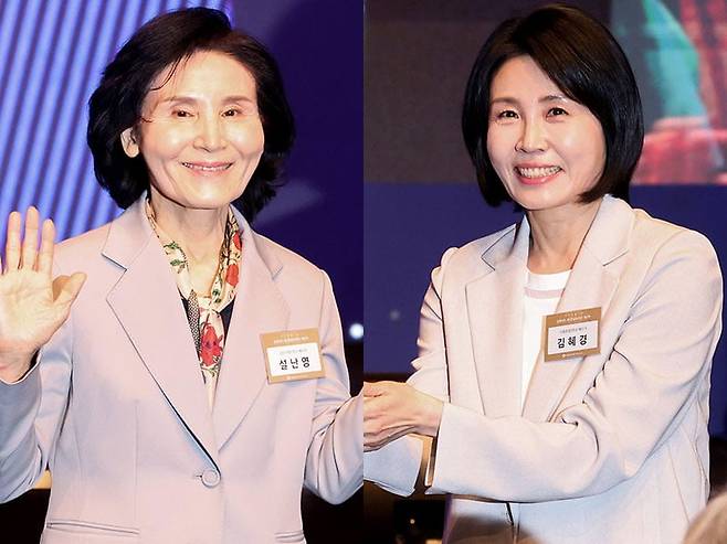 국민의힘 김문수 대선 후보의 부인 설난영 씨(왼쪽)와 더불어민주당 이재명 대선 후보의 부인 김혜경 씨. 사진=연합뉴스