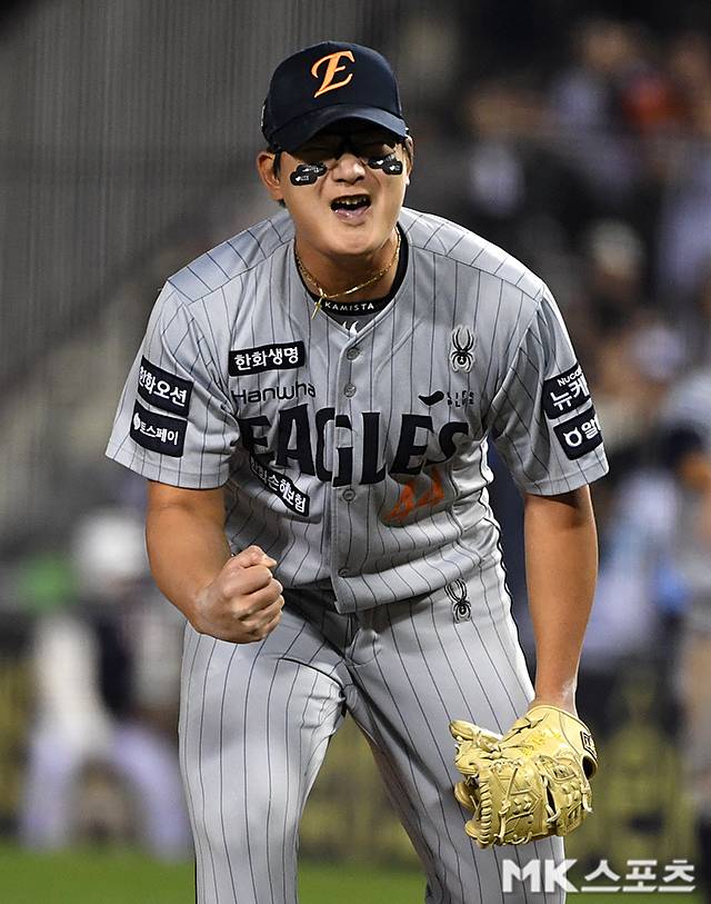 20일 울산 NC전에서 한화의 승리를 지켜낸 김서현. 사진=천정환 기자