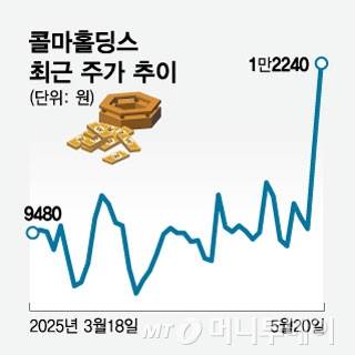 콜마홀딩스 최근 주가 추이/그래픽=임종철