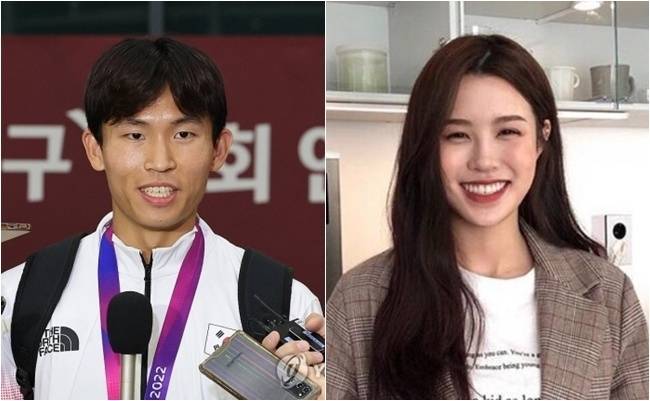 축구 국가대표 정우영과 배우 이광기의 딸 이연지.[연합]