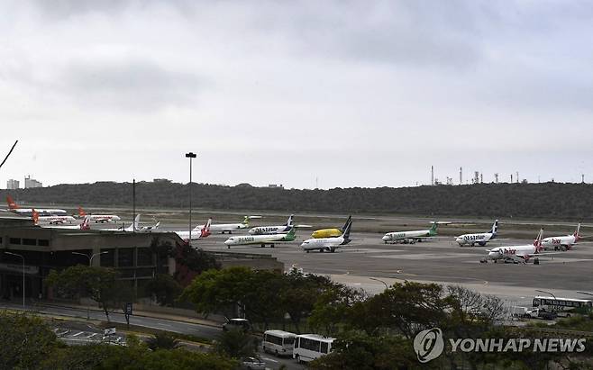 베네수엘라 시몬볼리바르 국제공항 내 항공기 [AFP 연합뉴스. 자료사진. 재판매 및 DB 금지]