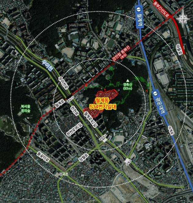 노원구 월계동 534일대 모아타운 위치도 [서울시 제공. 재판매 및 DB 금지]