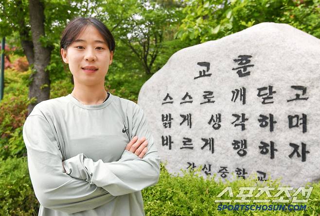 김영신 강신중학교 교사가 13일 스포츠조선과 인터뷰를 하고 있다. 박재만 기자 pjm@sportschosun.com/2025.05.13/