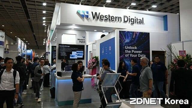 대만 타이베이 난강전람관 내 웨스턴디지털 부스. (사진=지디넷코리아)