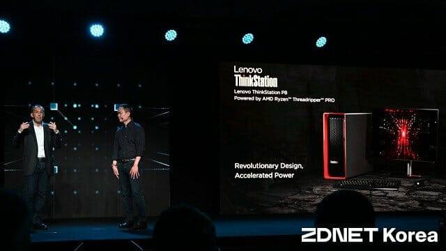 레노버는 스레드리퍼 9000 시리즈 기반 '씽크스테이션 P8'을 연내 출시 예정이다. (사진=지디넷코리아)