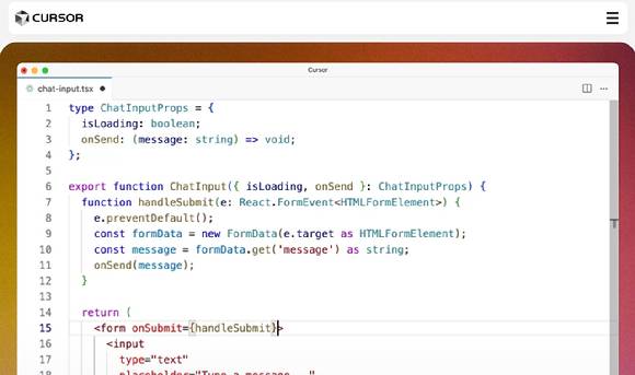 커서AI를 활용해 코드를 짜고 있다. [사진=커서AI ]