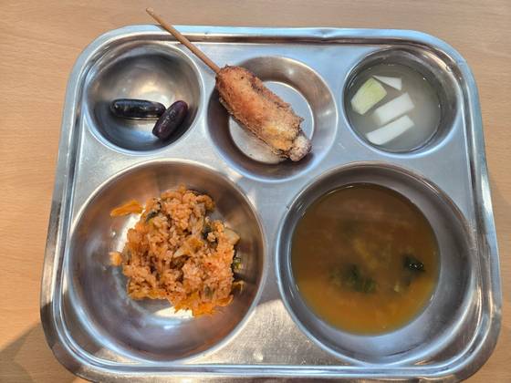 21일 제공된 대전 글꽃중학교 점심 급식. 사진 독자
