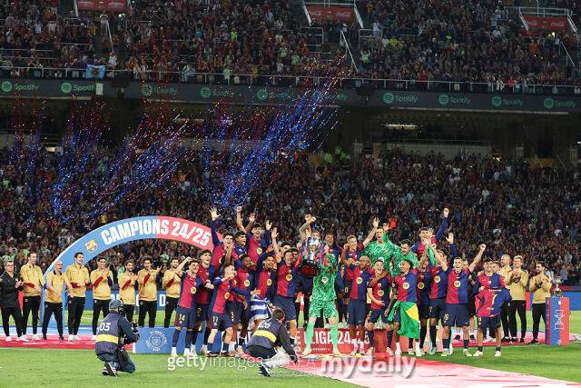 통산 28번째 라리가 우승을 차지한 FC 바르셀로나. /게티이미지코리아